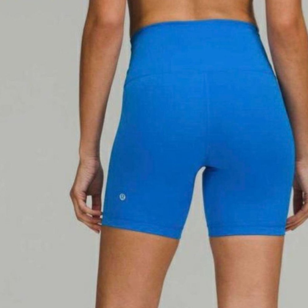 lululemon wunder train 6" inseam poolside blue